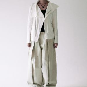 coated linen jacket (white)