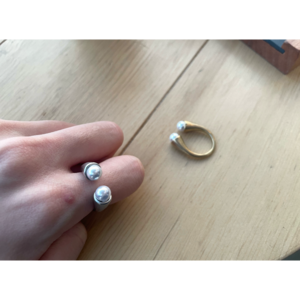 pearl pierce ring (2colors)